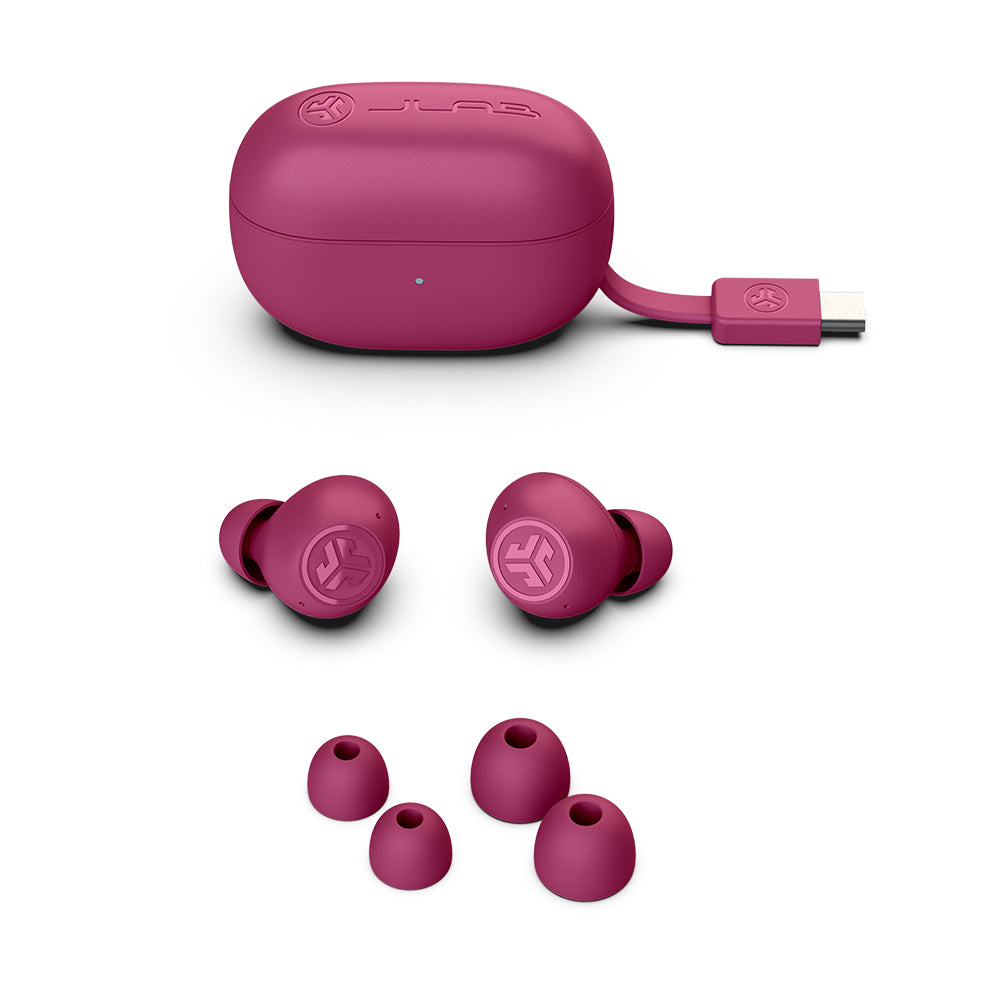 ジェイラブ JLab Go Pop ANC ワイヤレスイヤホン コンパクト ノイズキャンセリング イヤホン Bluetooth Bluetoothイヤフォン iPhone 防水 小さいイヤホン マイク付き 防水【返品不可商品】 （Fuscia） Fuscia