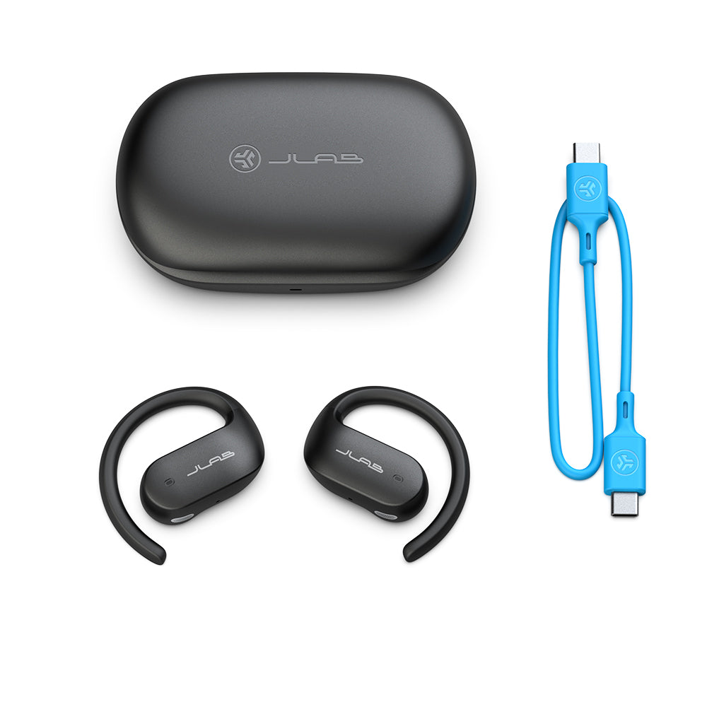 ジェイラブ JLab JBuds Open Sport オープンイヤー イヤホン ランニング  Bluetooth スポーツ ワイヤレスイヤホン 外音取り込み  耳掛け スポーツイヤホン 防水 ジム 通勤 通学【返品不可商品】 （Black） Black