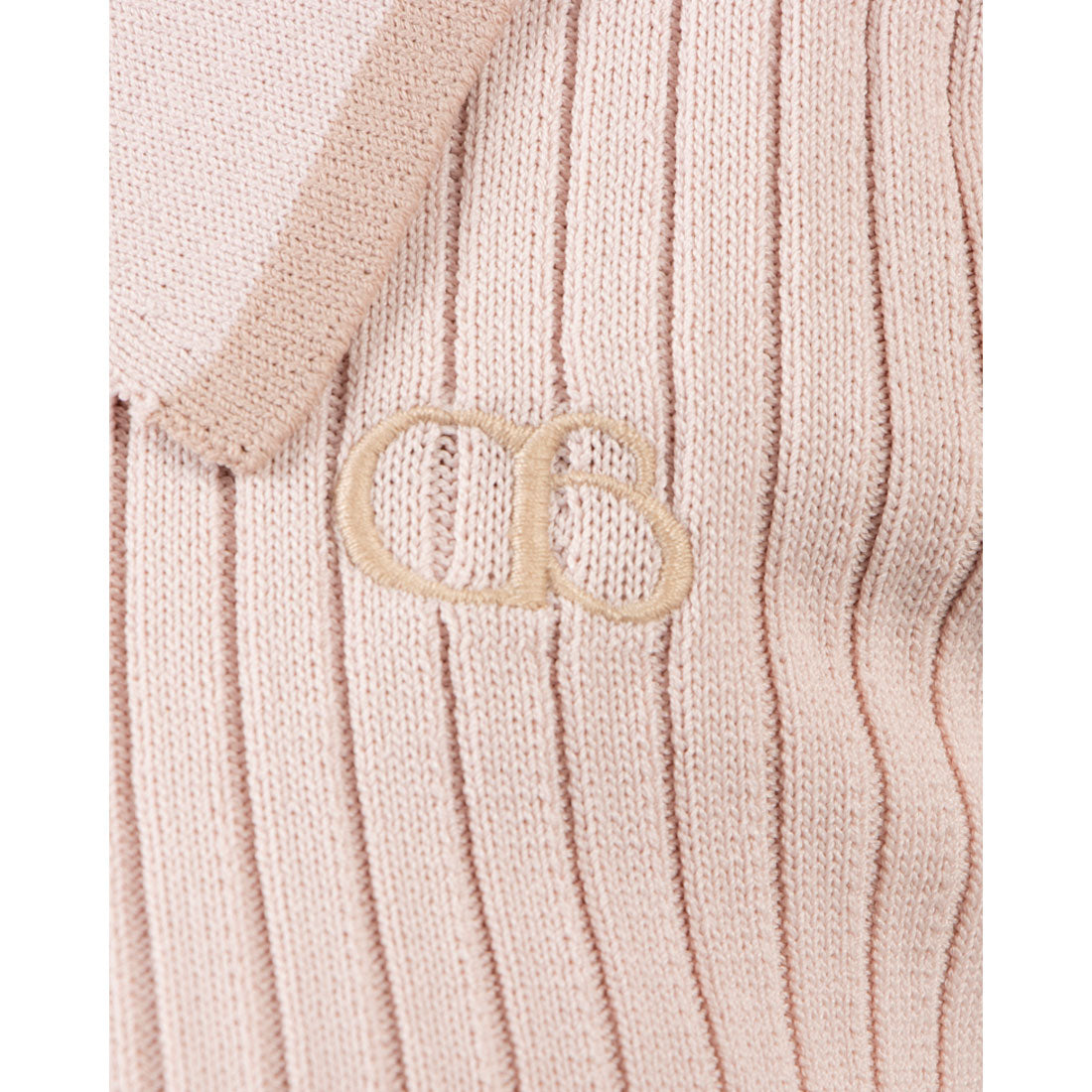 ココエアリー coco airy line collar knit tops （PINK） PINK