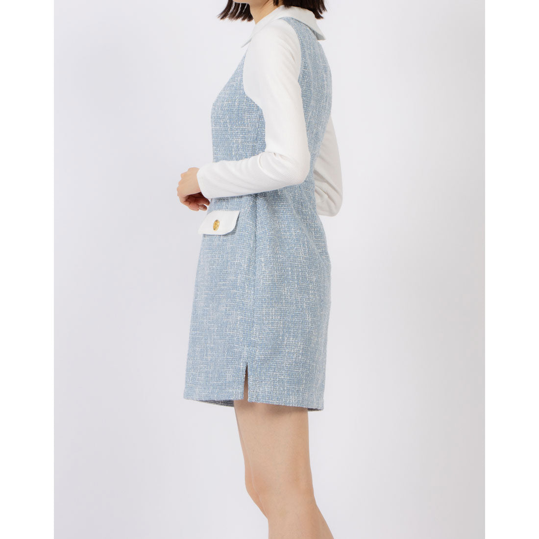 ココエアリー coco airy tweed onepiece （L.BLUE） L.BLUE