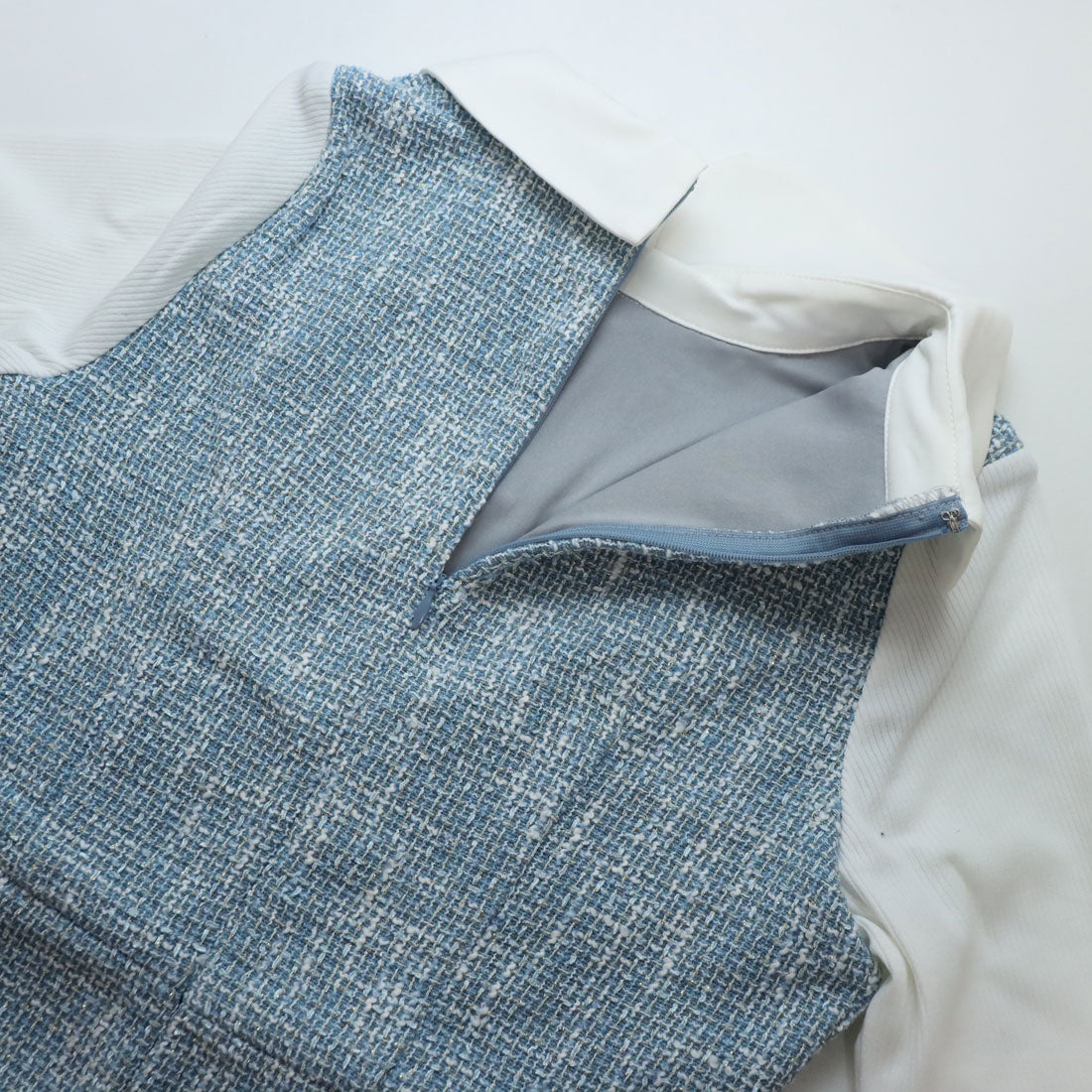ココエアリー coco airy tweed onepiece （L.BLUE） L.BLUE
