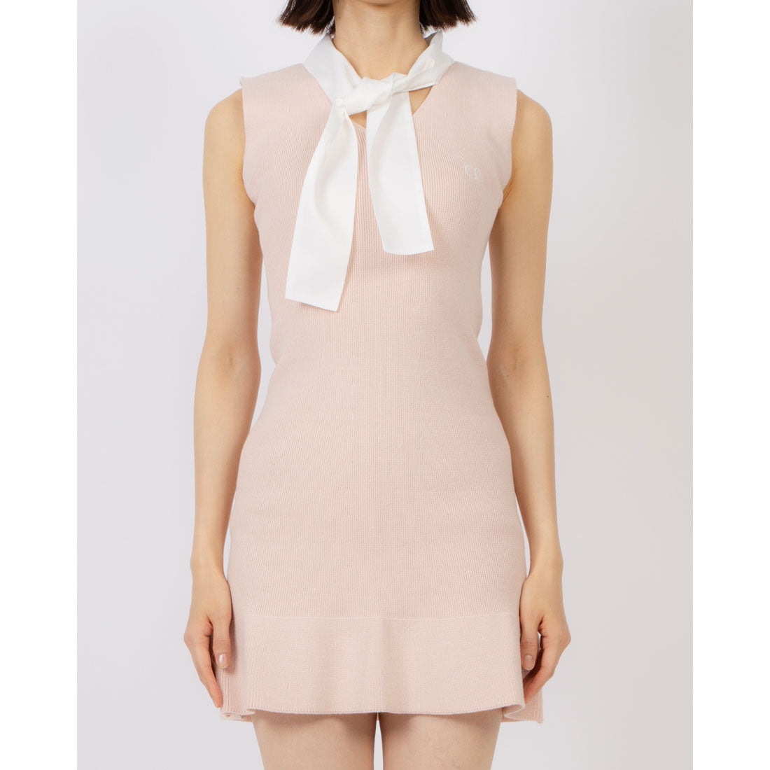 ココエアリー coco airy satin scarf knit oneーpiece （PINK） PINK