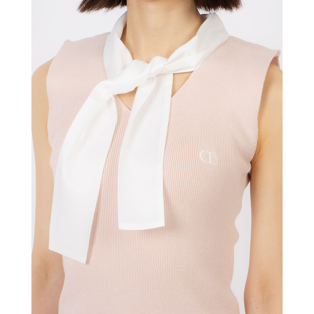 ココエアリー coco airy satin scarf knit oneーpiece （PINK） PINK