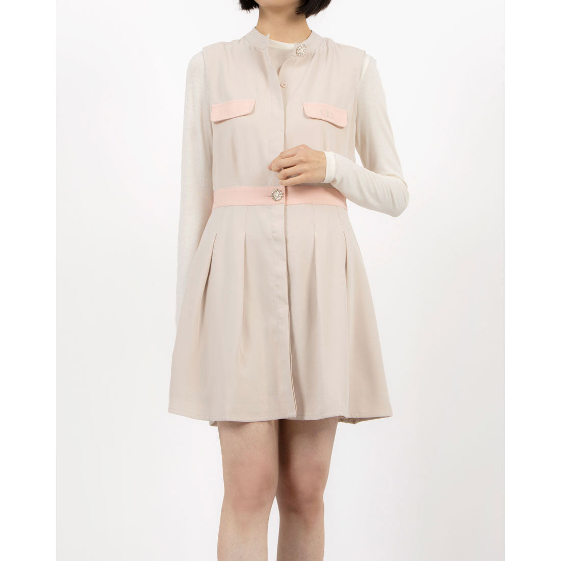ココエアリー coco airy 2way bijou button oneーpiece （PINK） PINK