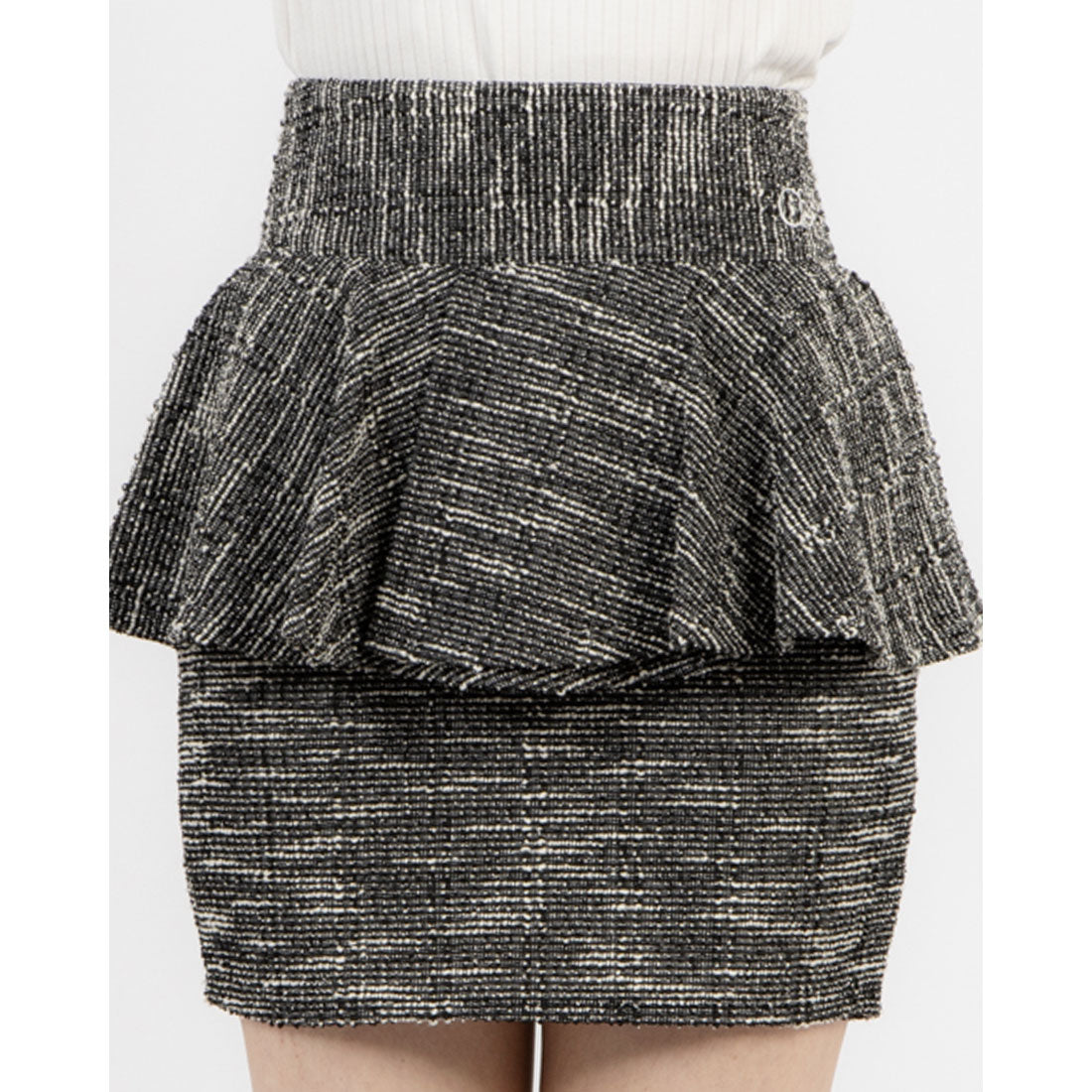 ココエアリー coco airy tweed peplum skirt （BLACK） BLACK