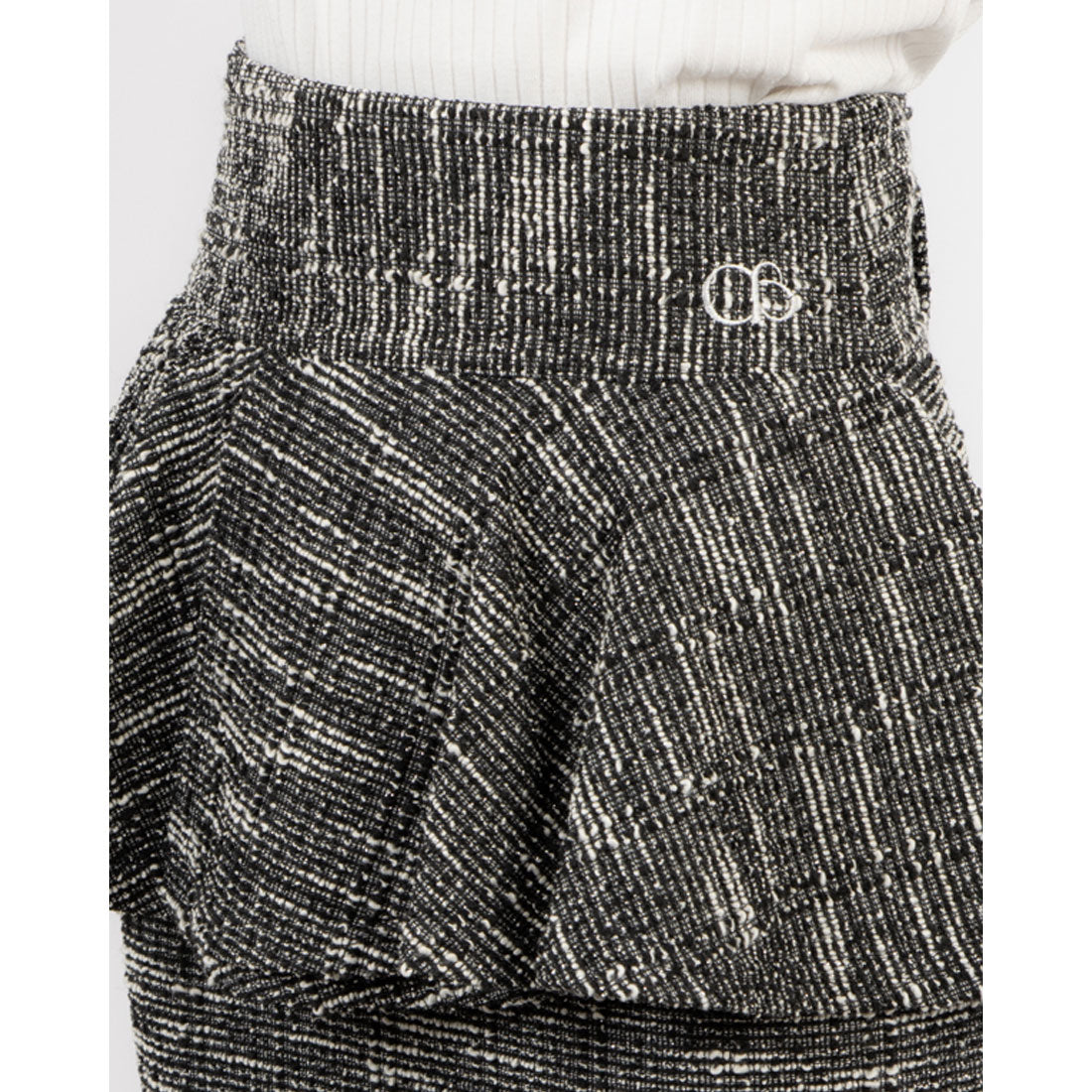 ココエアリー coco airy tweed peplum skirt （BLACK） BLACK
