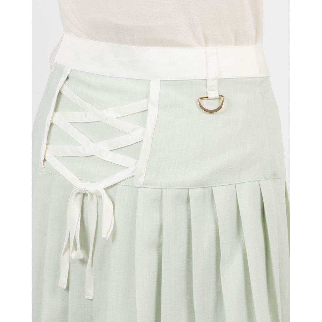 ココエアリー coco airy ribbon pleated skirt （MINT） MINT