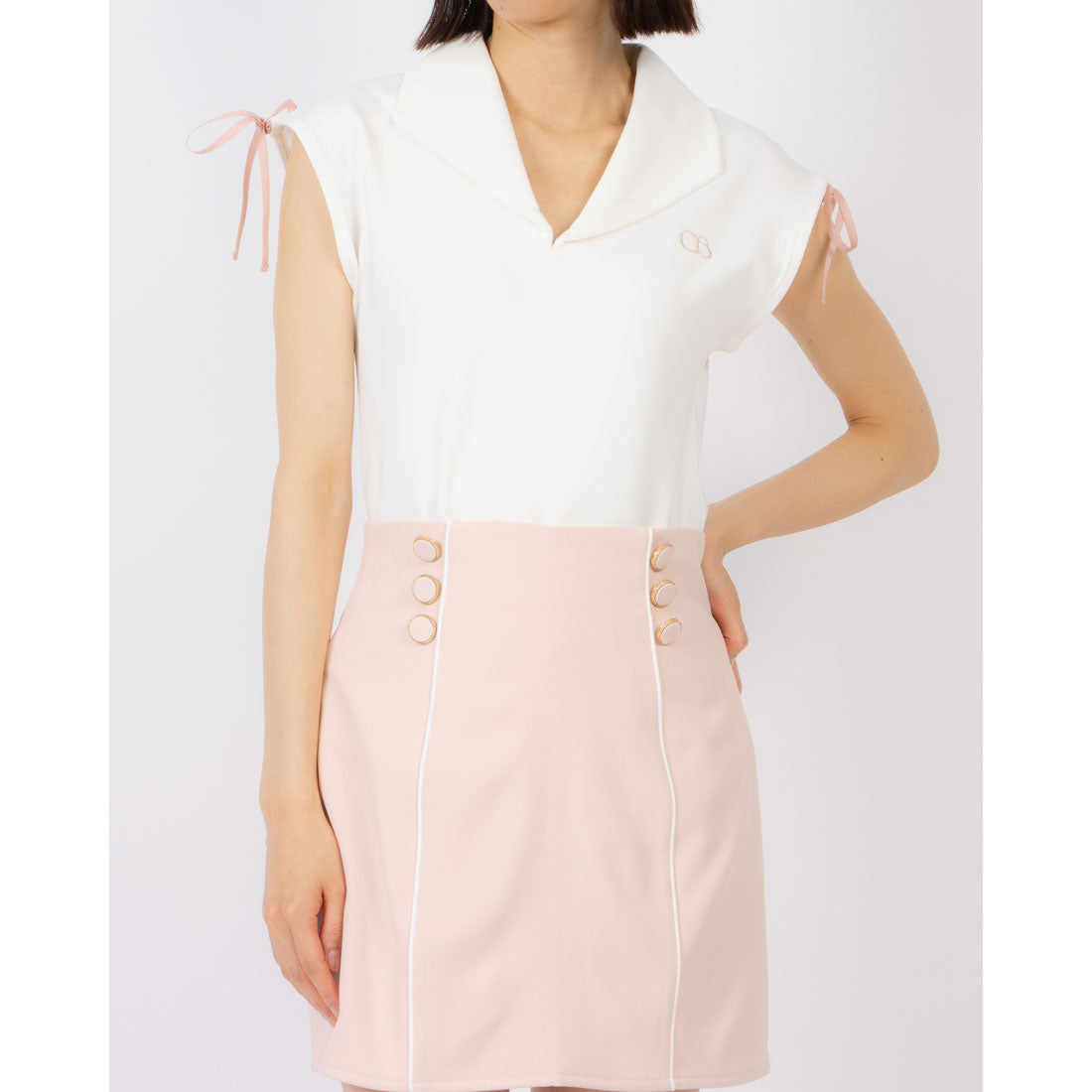 ココエアリー coco airy Drost shoulder tops （PINK） PINK