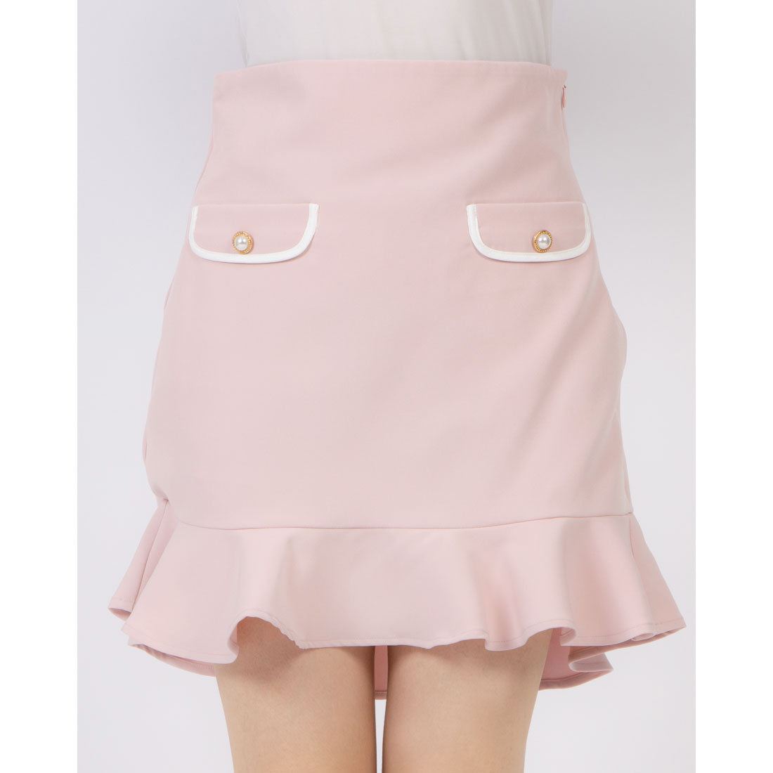 ココエアリー coco airy hem frill mini skirt （PINK） PINK