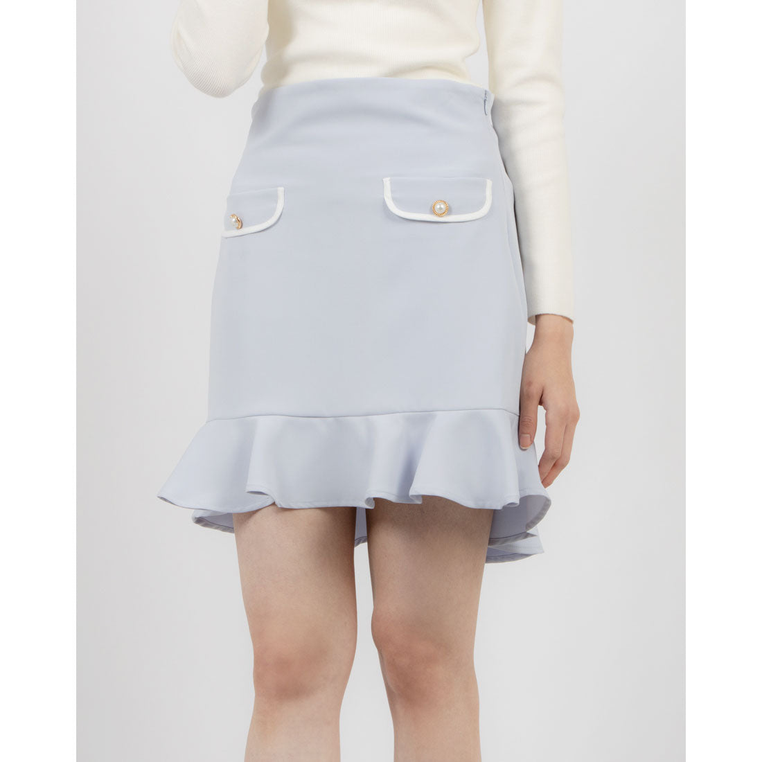 ココエアリー coco airy hem frill mini skirt （LBLU） LBLU