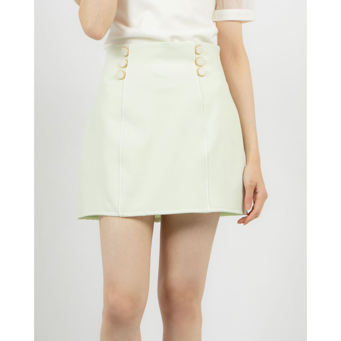 ココエアリー coco airy triple button skirt （MINT） MINT