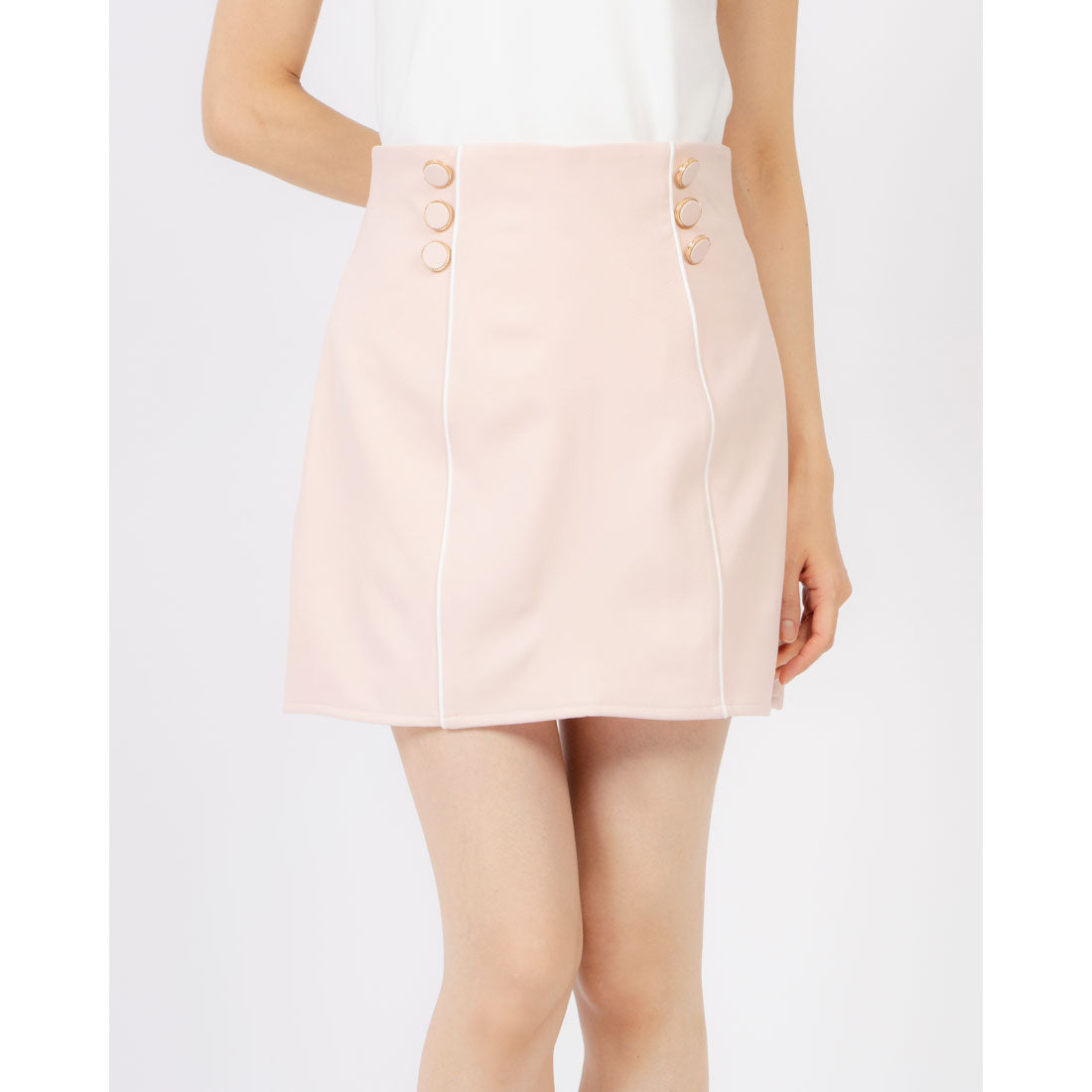 ココエアリー coco airy triple button skirt （PINK） PINK
