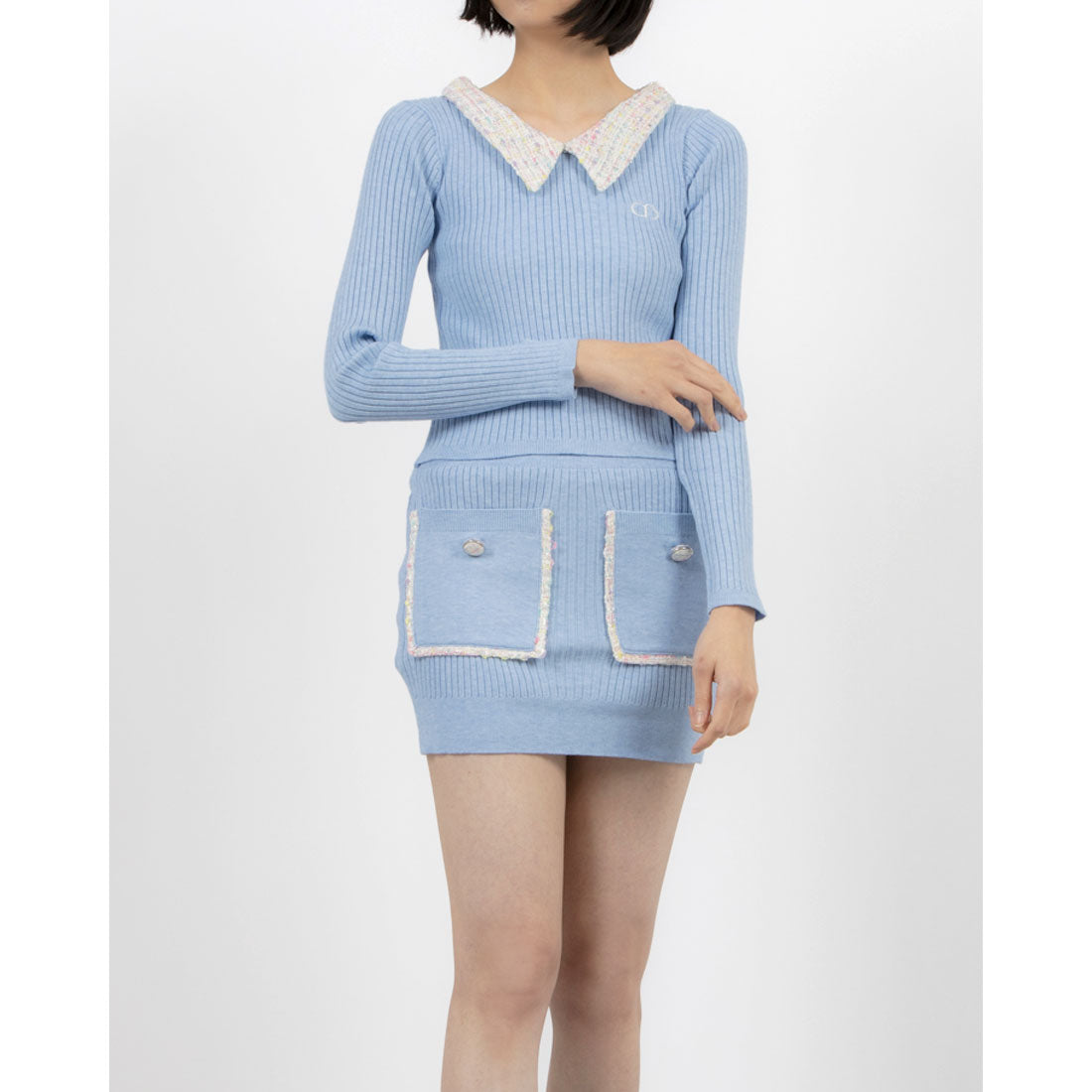 ココエアリー coco airy knit setup （L.BLUE） L.BLUE