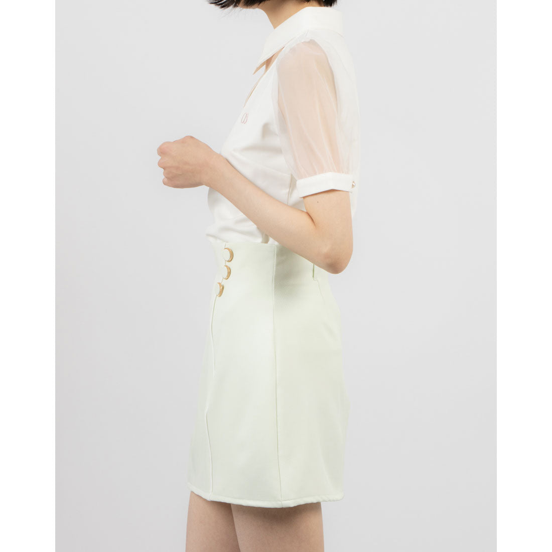 ココエアリー coco airy choker neck Tーshirt （O.WHT） O.WHT