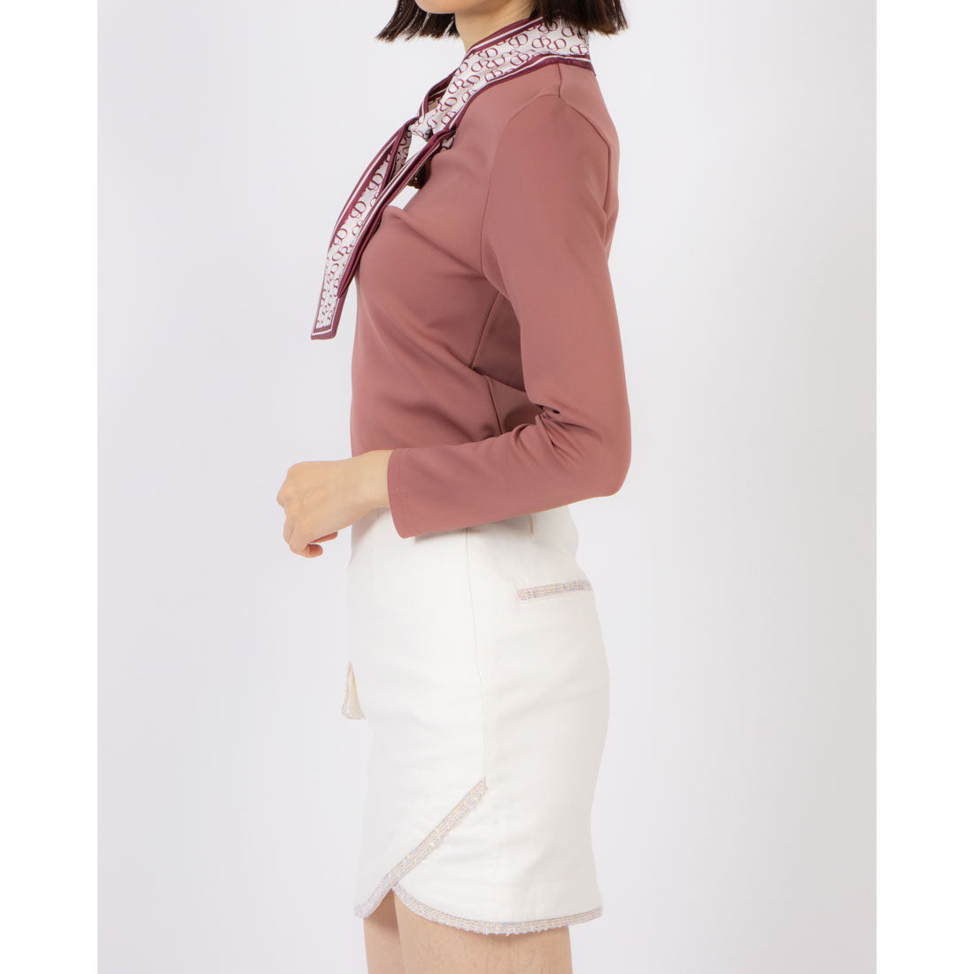 ココエアリー coco airy logo bowtie tops （BORDEAUX） BORDEAUX