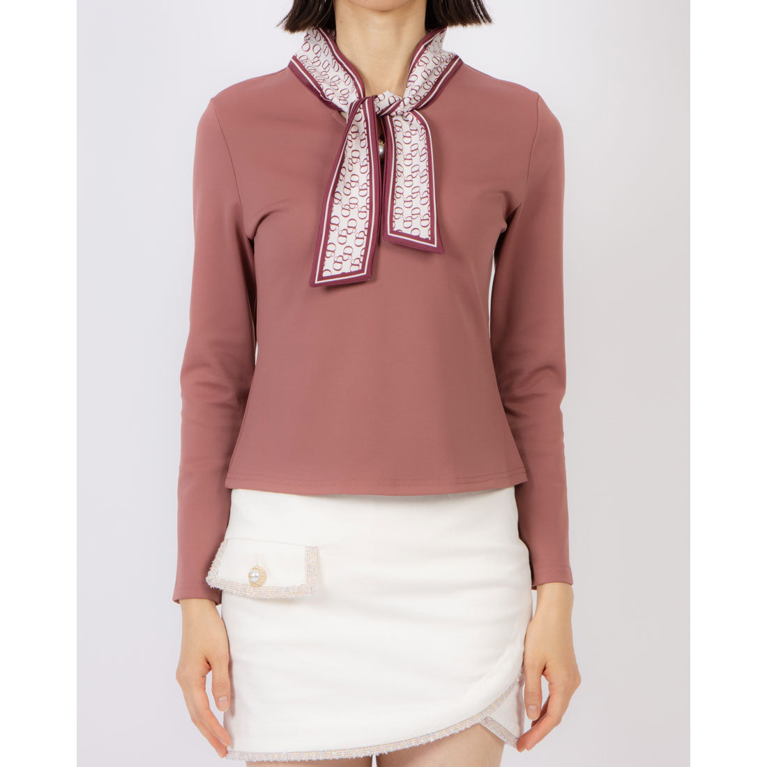 ココエアリー coco airy logo bowtie tops （BORDEAUX） BORDEAUX