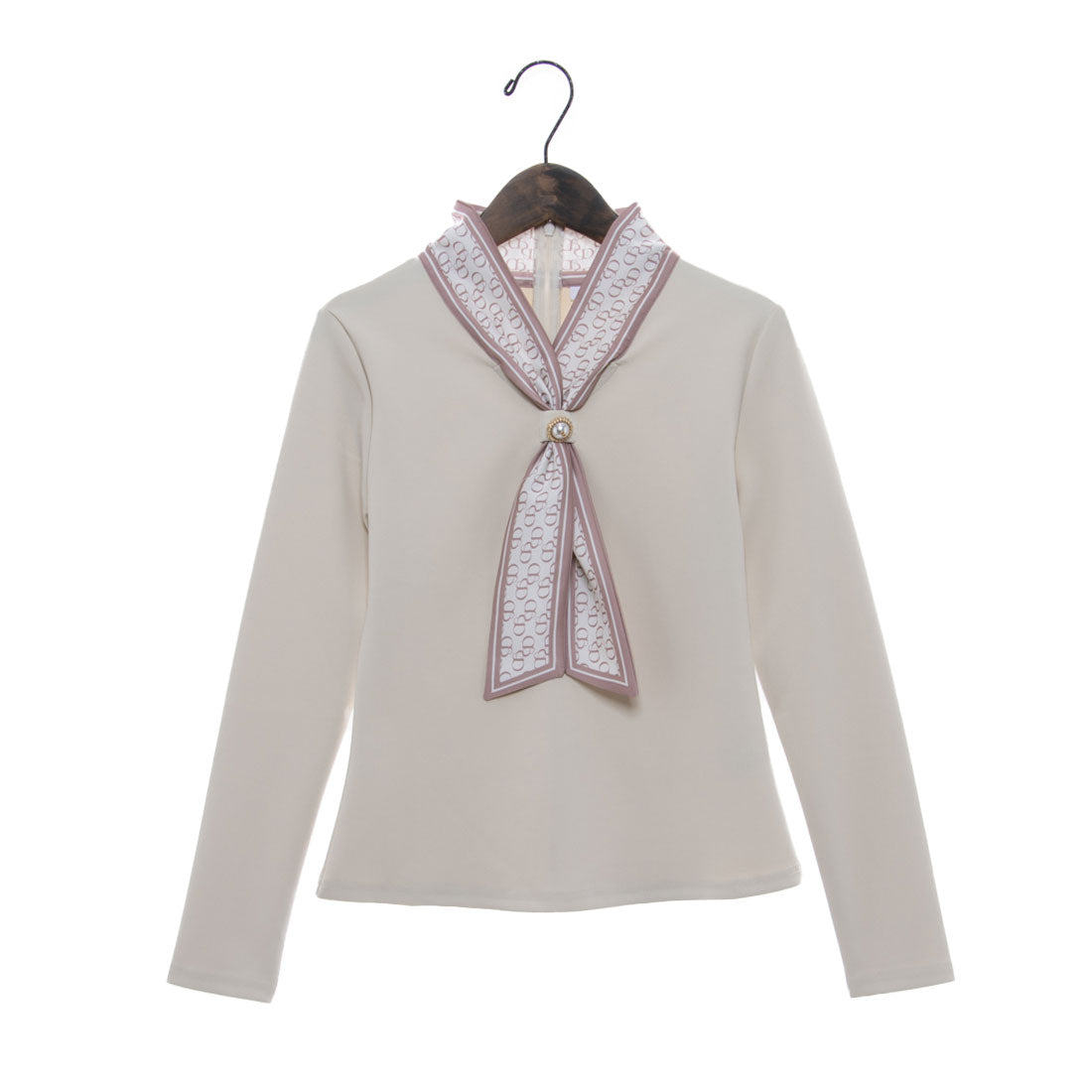 ココエアリー coco airy logo bowtie tops （IVORY） IVORY