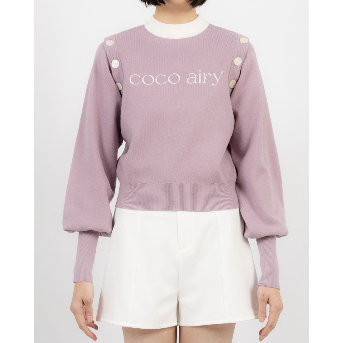 ココエアリー coco airy 3way knit tops （MINT） MINT