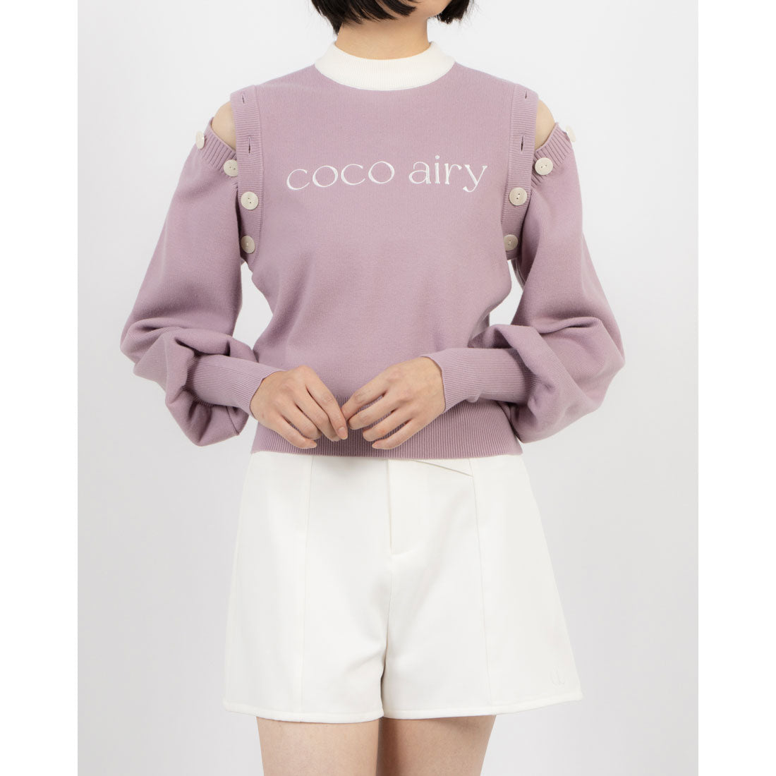 ココエアリー coco airy 3way knit tops （MINT） MINT