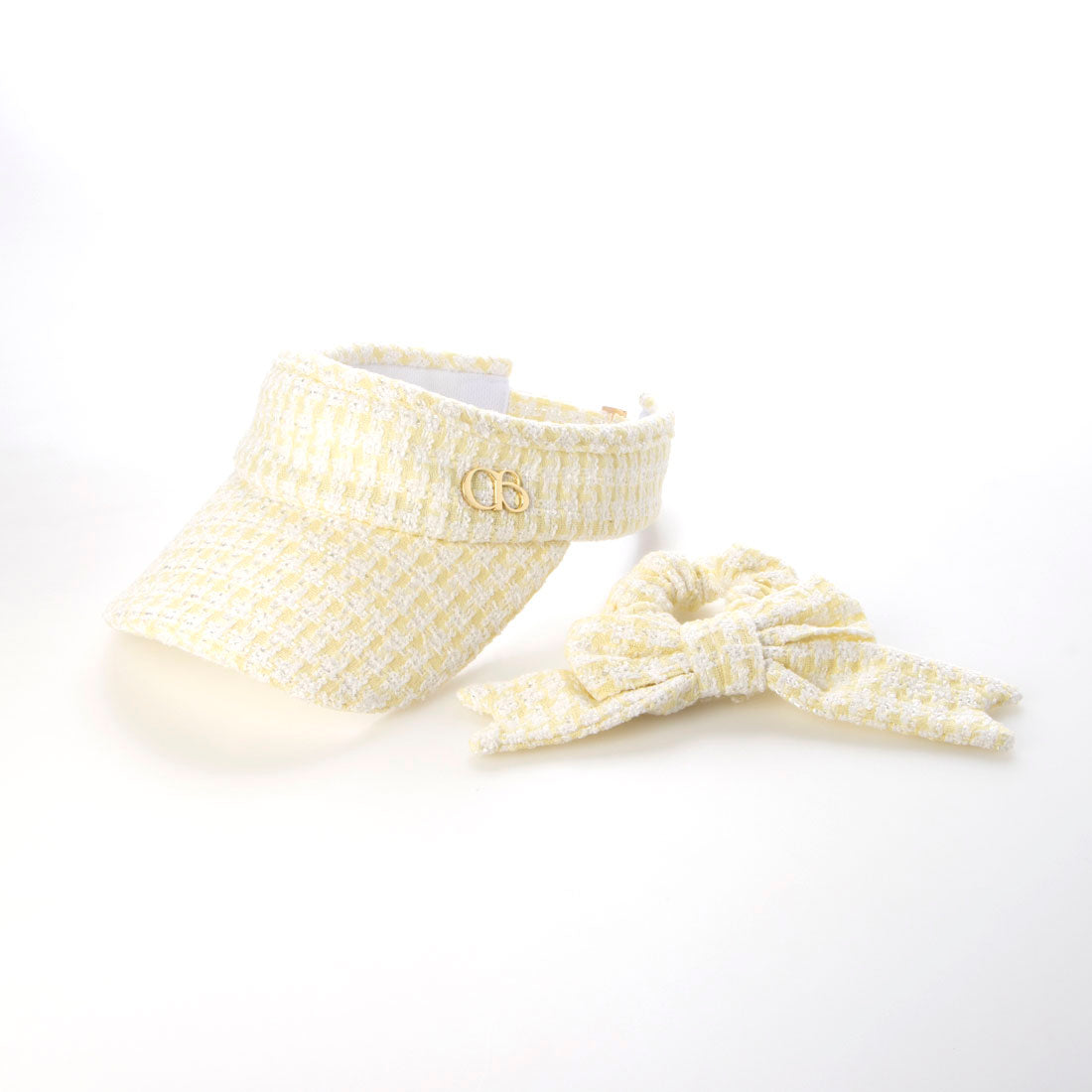 ココエアリー coco airy emblem tweed sunviser （YELLOW） YELLOW
