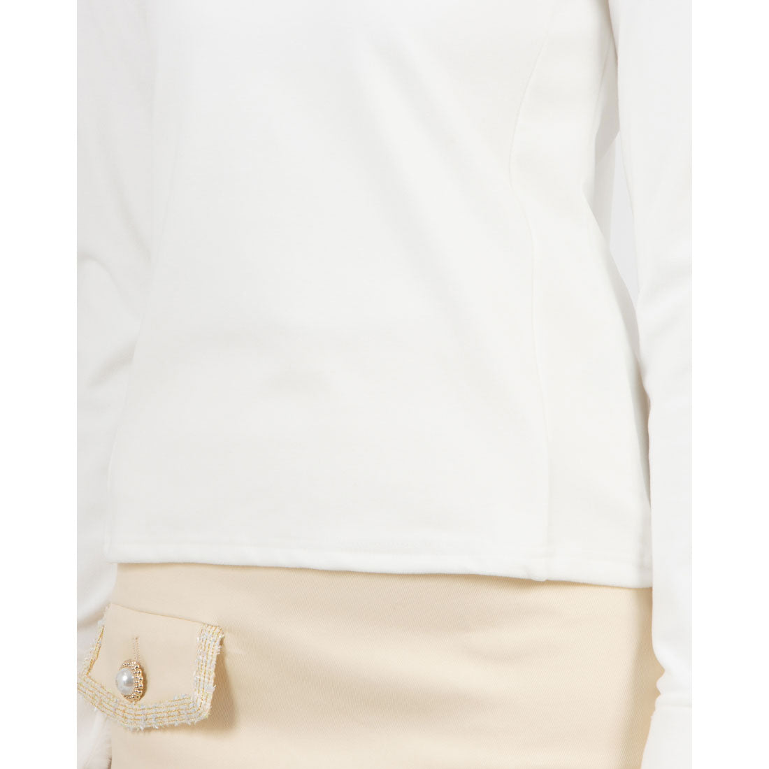 ココエアリー coco airy 2way fur zipup tops （O.WHITE） O.WHITE