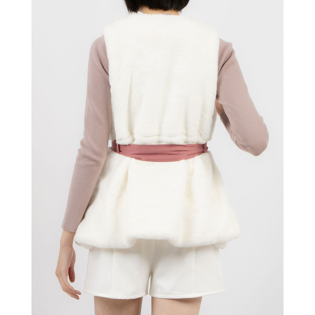 ココエアリー coco airy fur vest （O.WHITE） O.WHITE