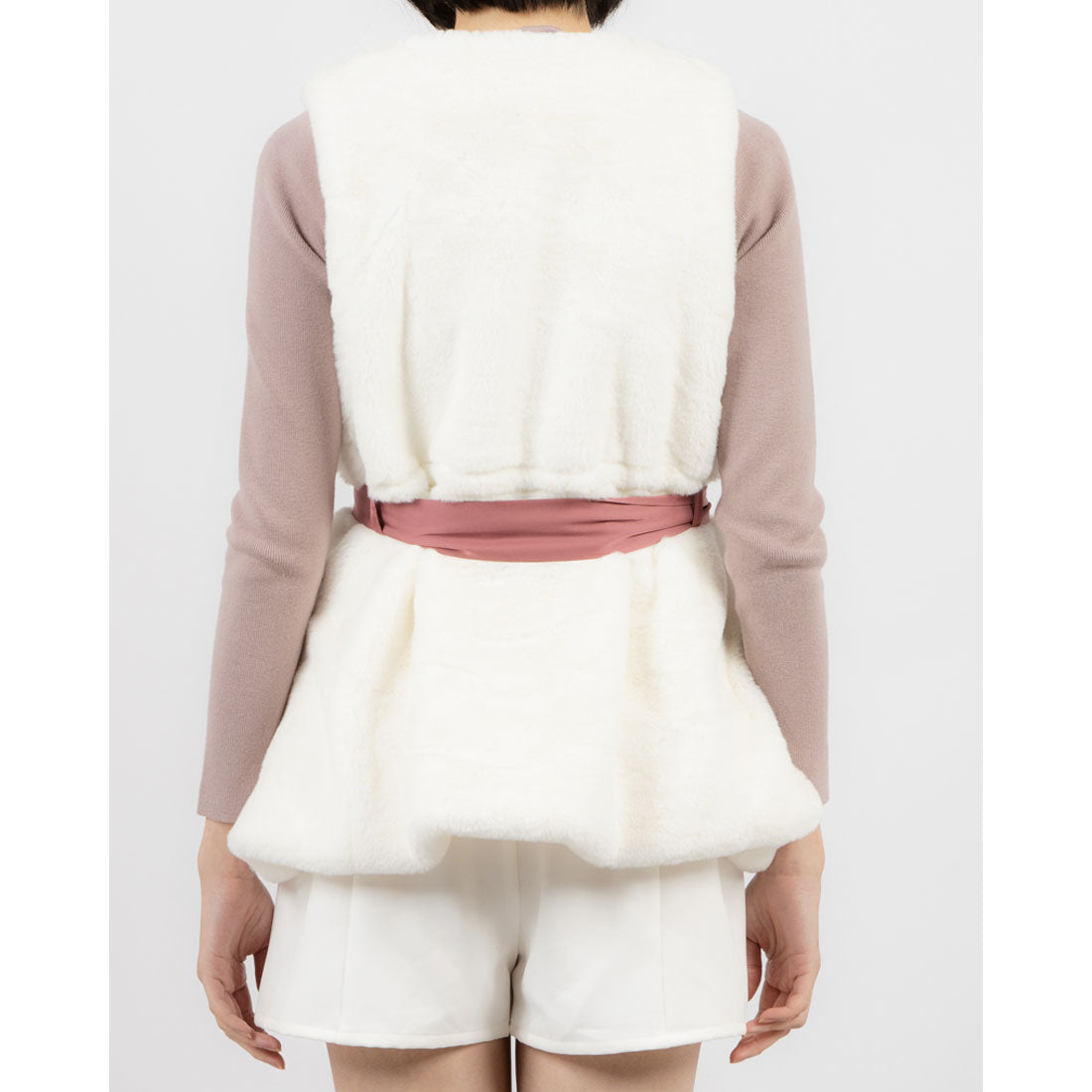 ココエアリー coco airy fur vest （O.WHITE） O.WHITE