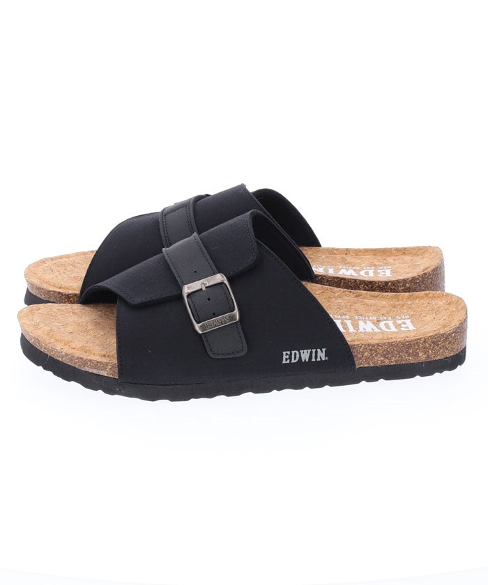 ジーンズメイト JEANS MATE 【EDWIN】シングルベルトサンダル メンズ EW9303 フットベッド 紳士 事務所履き スリッパ つっかけ （ネイビー） ネイビー