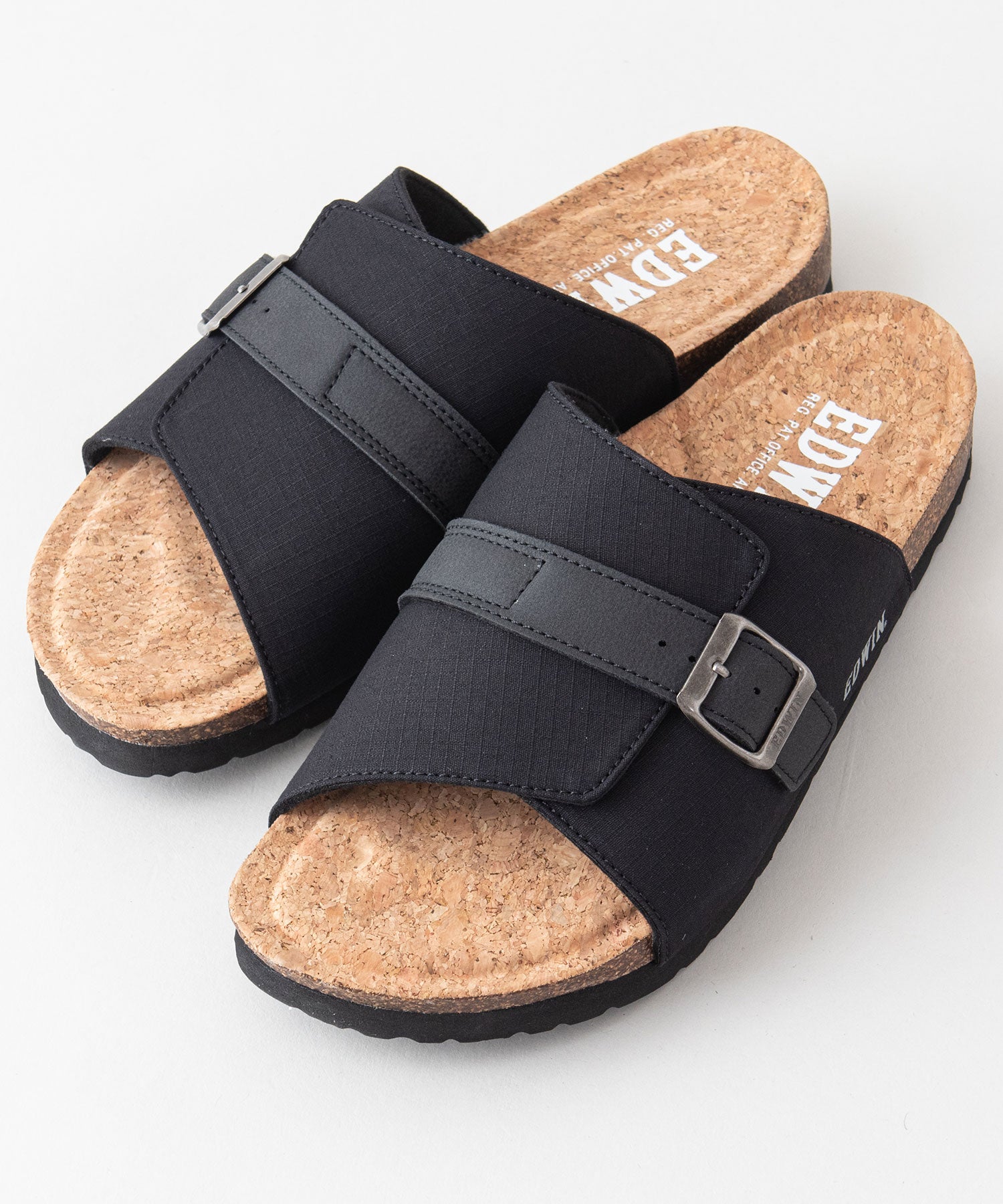 ジーンズメイト JEANS MATE 【EDWIN】シングルベルトサンダル メンズ EW9303 フットベッド 紳士 事務所履き スリッパ つっかけ （ネイビー） ネイビー