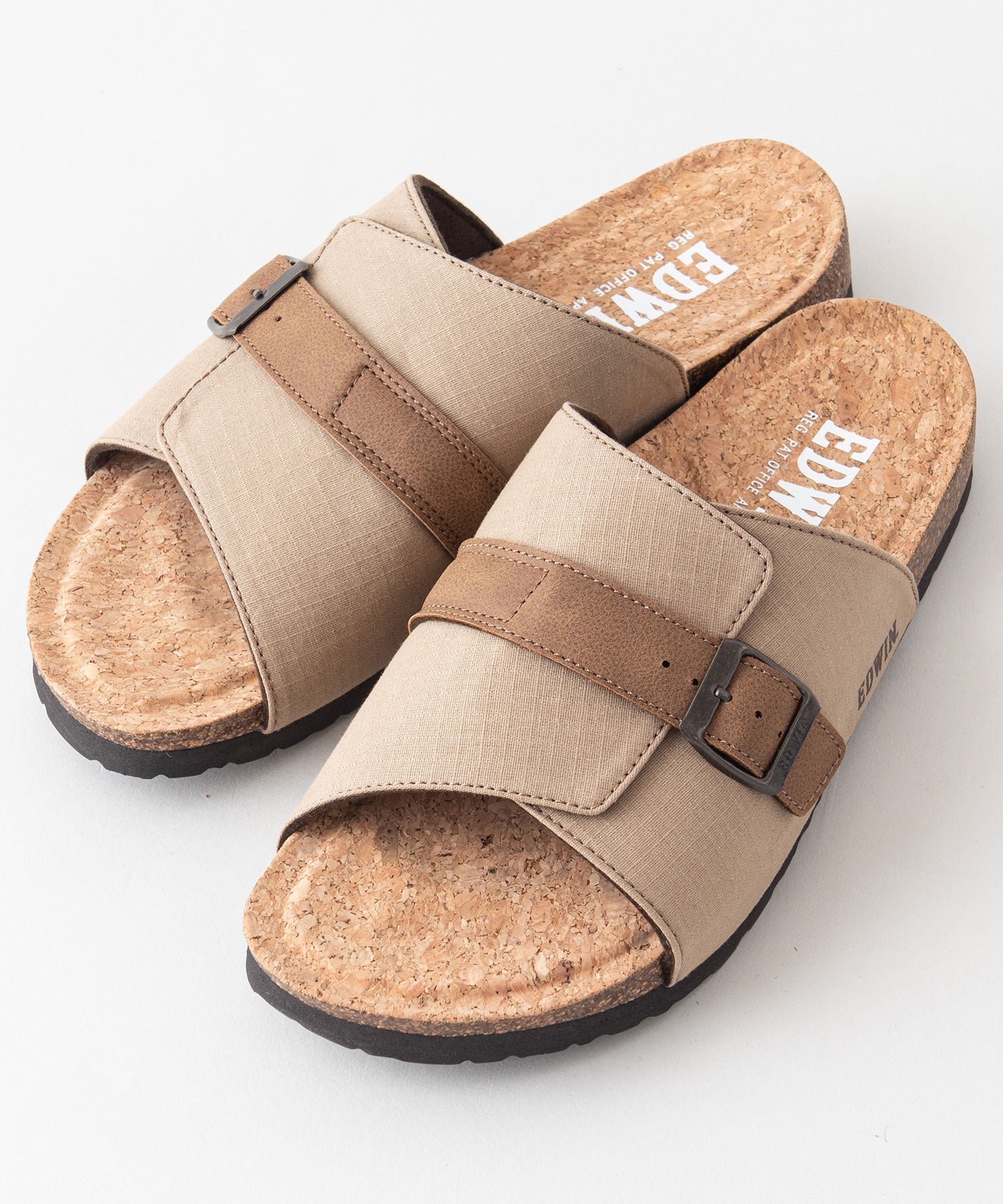 ジーンズメイト JEANS MATE 【EDWIN】シングルベルトサンダル メンズ EW9303 フットベッド 紳士 事務所履き スリッパ つっかけ （ネイビー） ネイビー