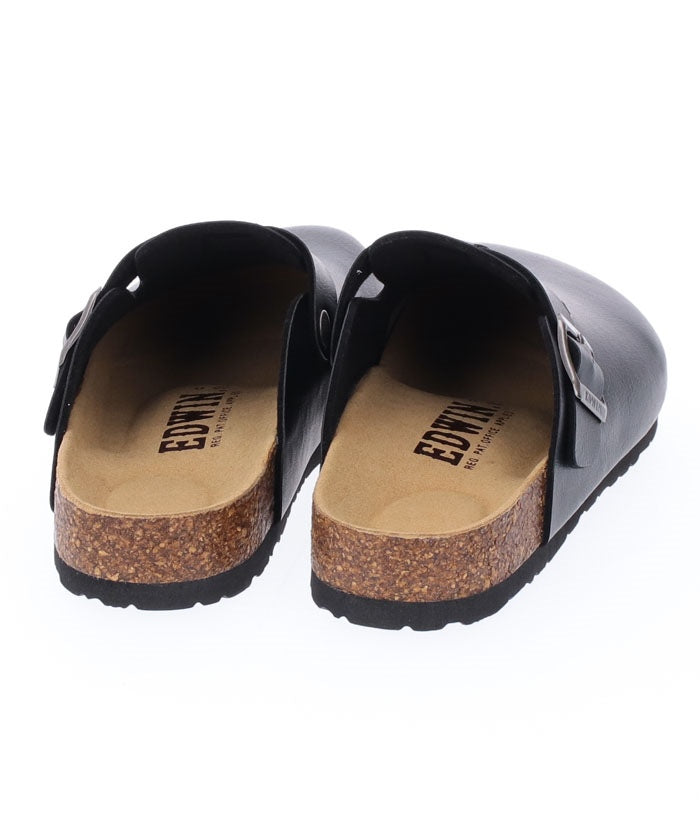 ジーンズメイト JEANS MATE 【EDWIN】ボストンタイプ サンダル EW9071 コンフォート 紳士 事務所履き スリッパ つっかけ （ブラック） ブラック