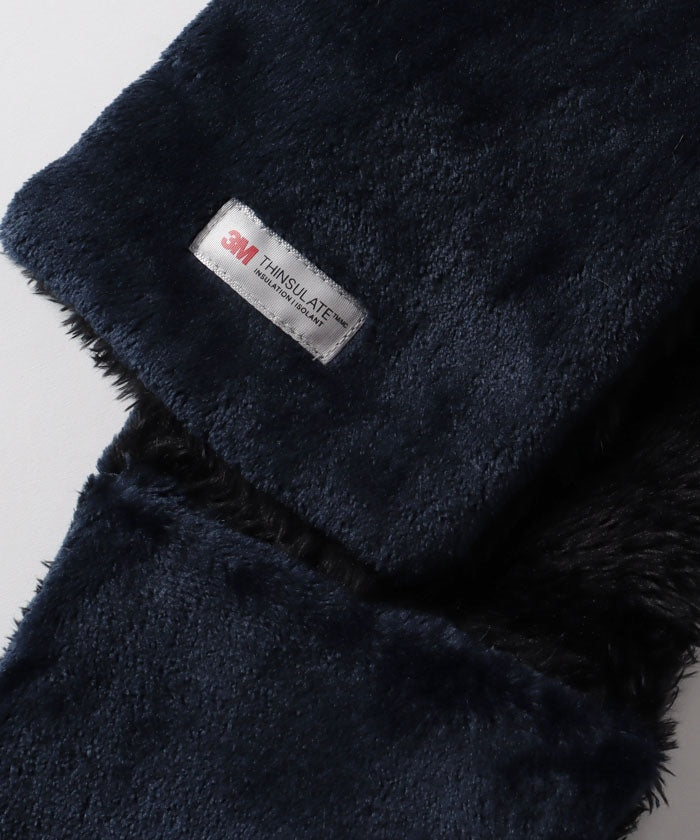 ジーンズメイト JEANS MATE 【THINSULATE】シンサレート ファー差し込みマフラー （ネイビー） ネイビー