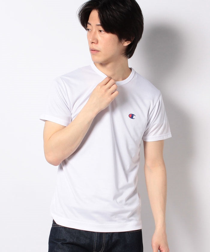 ジーンズメイト JEANS MATE 【CHAMPION】DOUBLE DRY(R) メッシュTシャツ クルーネック （ホワイト） ホワイト