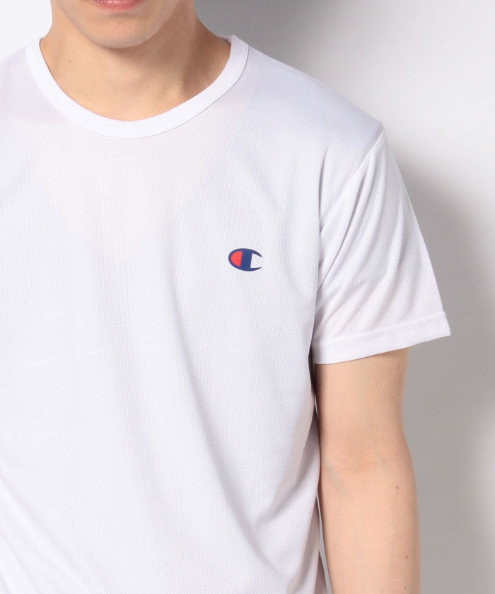 ジーンズメイト JEANS MATE 【CHAMPION】DOUBLE DRY(R) メッシュTシャツ クルーネック （ホワイト） ホワイト