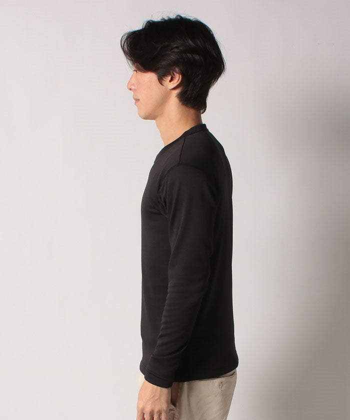 ジーンズメイト JEANS MATE 【BLUESTANDARD】裏起毛 極厚 クルーネック インナー （ブラック） ブラック