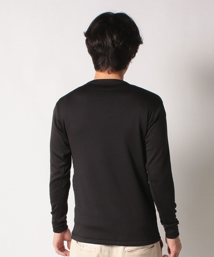 ジーンズメイト JEANS MATE 【BLUESTANDARD】裏起毛 極厚 クルーネック インナー （ブラック） ブラック