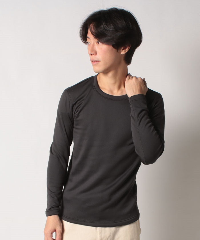 ジーンズメイト JEANS MATE 【BLUESTANDARD】裏起毛 極厚 クルーネック インナー （チャコールグレー） チャコールグレー