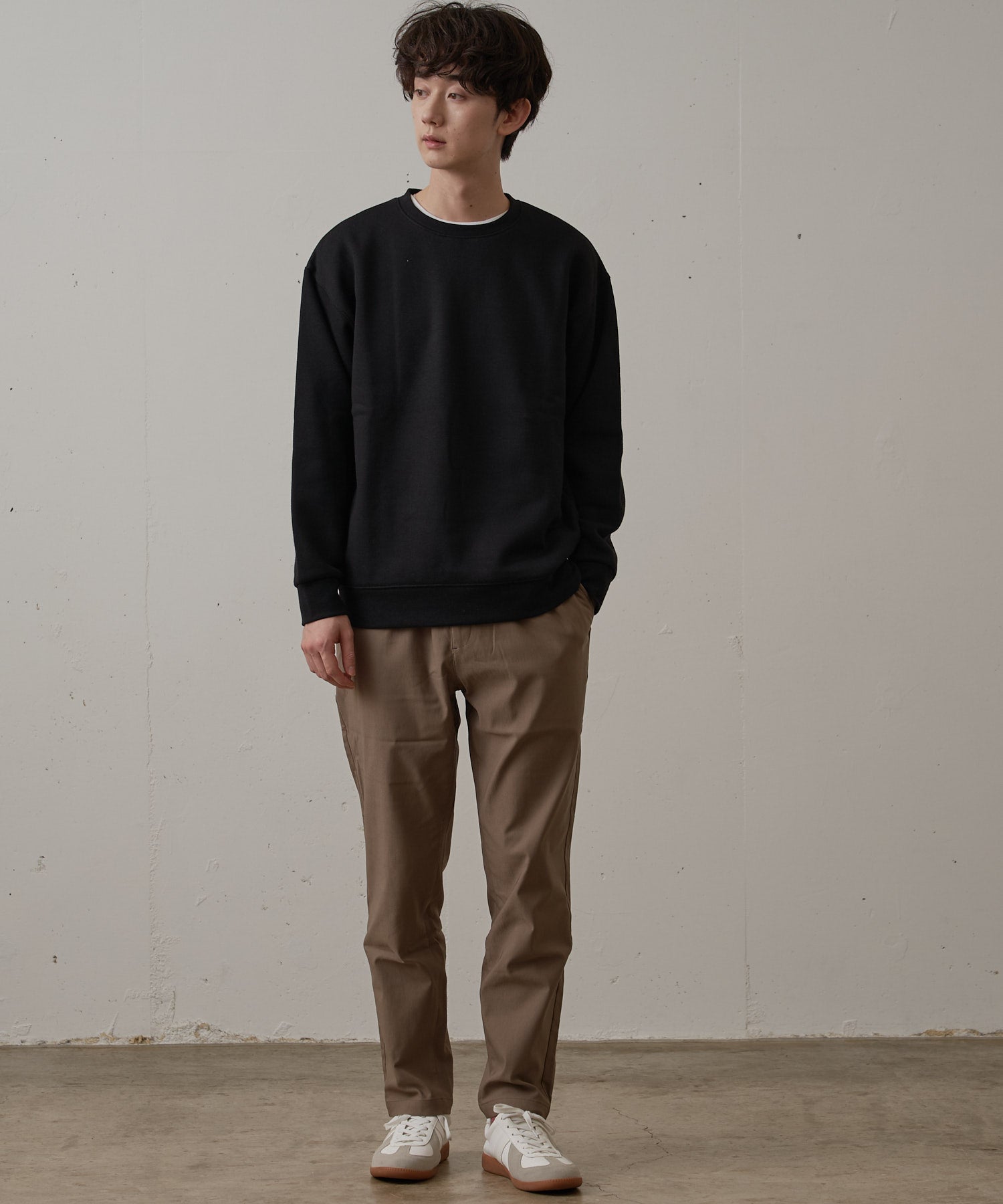 ジーンズメイト JEANS MATE 【BLUE STANDARD】極ストレッチ スーパーストレッチ 起毛イージーパンツ 暖パンツ 冬パンツ 美脚パンツ  （ブラック） ブラック