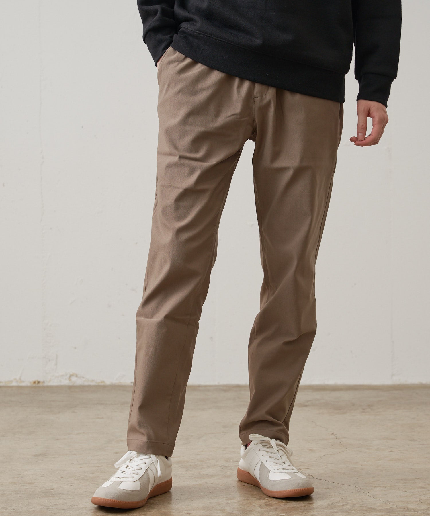 ジーンズメイト JEANS MATE 【BLUE STANDARD】極ストレッチ スーパーストレッチ 起毛イージーパンツ 暖パンツ 冬パンツ 美脚パンツ  （ブラック） ブラック