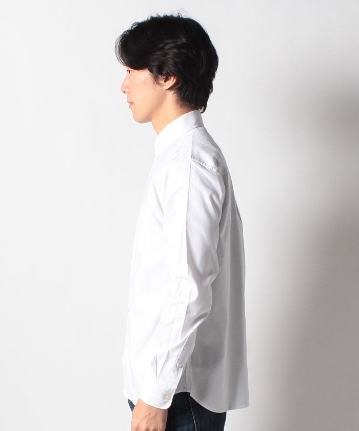 ジーンズメイト JEANS MATE 【BLUESTANDARD】速乾 ラクケア オックス ボタンダウン シャツ イージーケア 形態安定 （ホワイト） ホワイト