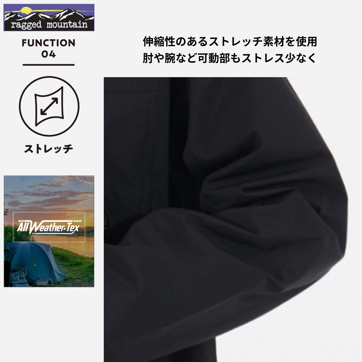 JEANS MATE 【RAGGED MOUNTAIN】 All-Weather Mountain Parka Windbreaker Water-Repellent Windproof Unisex Commuting Schooling Slim Fit