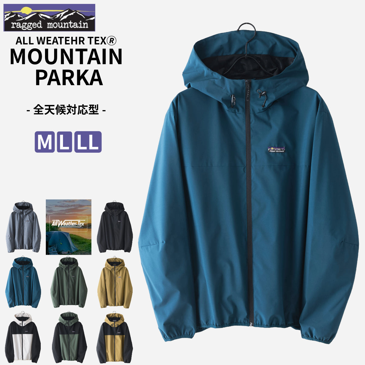JEANS MATE 【RAGGED MOUNTAIN】 All-Weather Mountain Parka Windbreaker Water-Repellent Windproof Unisex Commuting Schooling Slim Fit