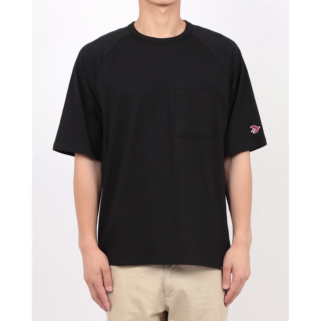 ジーンズメイト JEANS MATE SAVIER x ZERO STAIN コラボ ラグラン ポケット付 Tシャツ 汗染み 目立ちにくい ゼロステイン （ホワイト） ホワイト