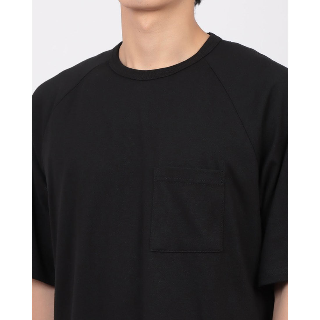 ジーンズメイト JEANS MATE SAVIER x ZERO STAIN コラボ ラグラン ポケット付 Tシャツ 汗染み 目立ちにくい ゼロステイン （ホワイト） ホワイト