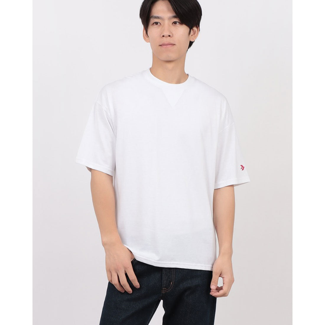 ジーンズメイト JEANS MATE SAVIER x ZERO STAIN コラボ VガゼットTシャツ 汗染み 目立ちにくい ゼロステイン （ホワイト） ホワイト