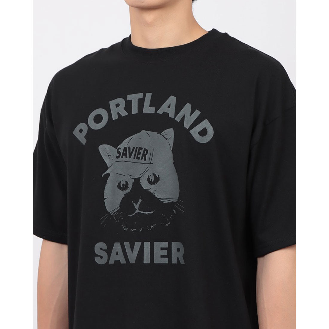 ジーンズメイト JEANS MATE SAVIER サークルロゴ プリントTシャツ2 （ブラック） ブラック