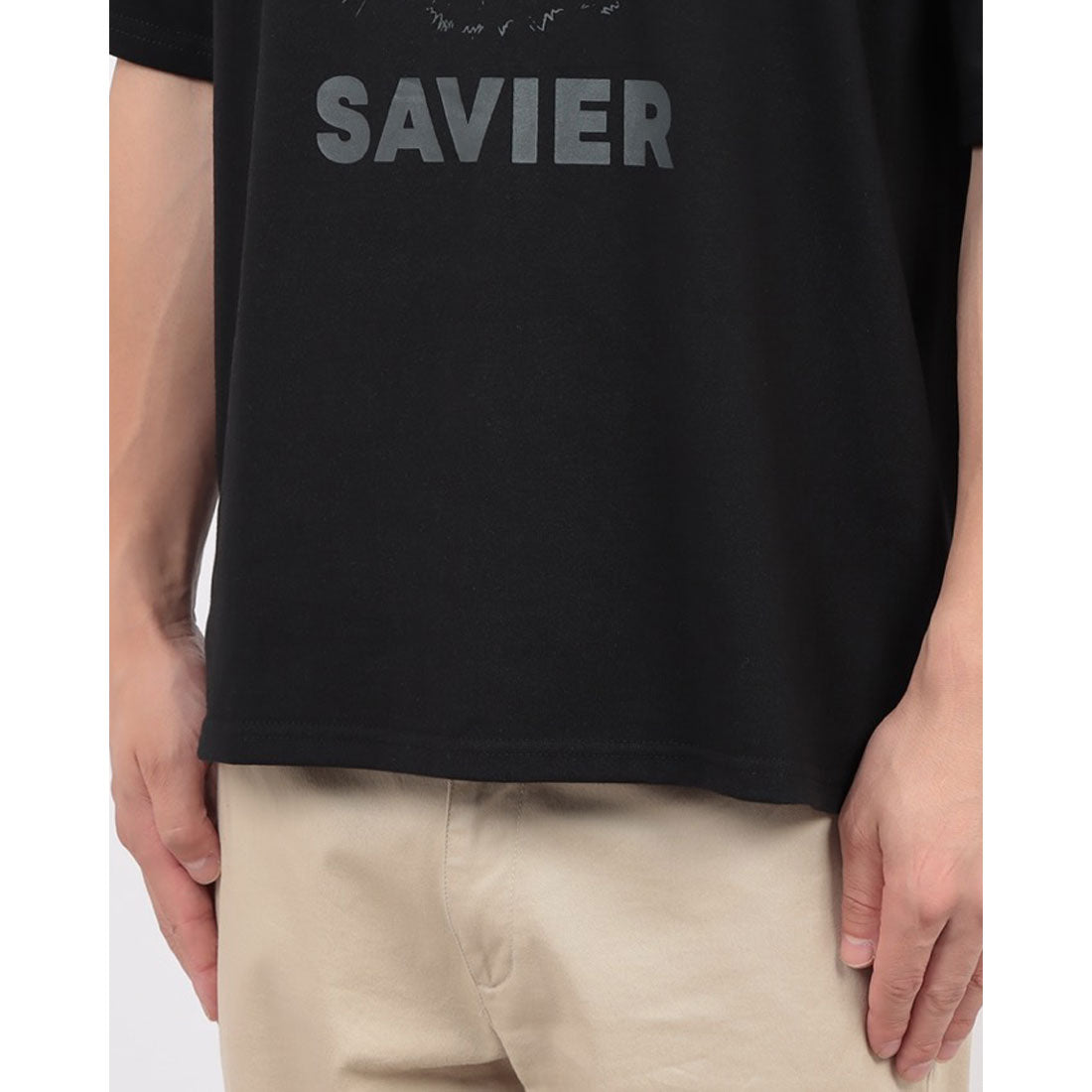 ジーンズメイト JEANS MATE SAVIER サークルロゴ プリントTシャツ2 （ブラック） ブラック