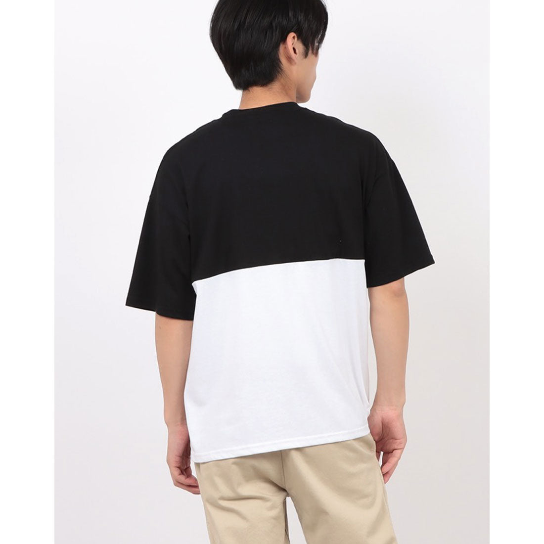 ジーンズメイト JEANS MATE BRKNHOME x ZERO STAIN コラボ 前後 切替デザイン Tシャツ 汗染み 目立ちにくい ゼロステイン （ホワイト） ホワイト