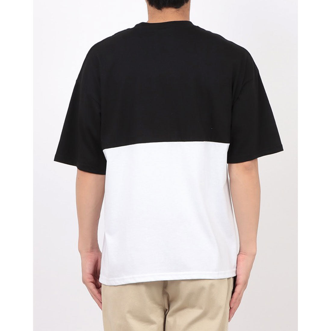 ジーンズメイト JEANS MATE BRKNHOME x ZERO STAIN コラボ 前後 切替デザイン Tシャツ 汗染み 目立ちにくい ゼロステイン （ホワイト） ホワイト