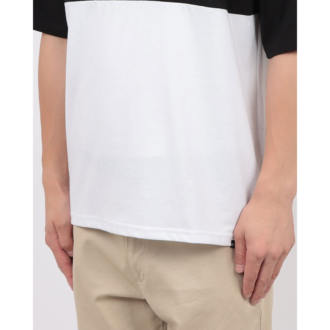 ジーンズメイト JEANS MATE BRKNHOME x ZERO STAIN コラボ 前後 切替デザイン Tシャツ 汗染み 目立ちにくい ゼロステイン （ホワイト） ホワイト